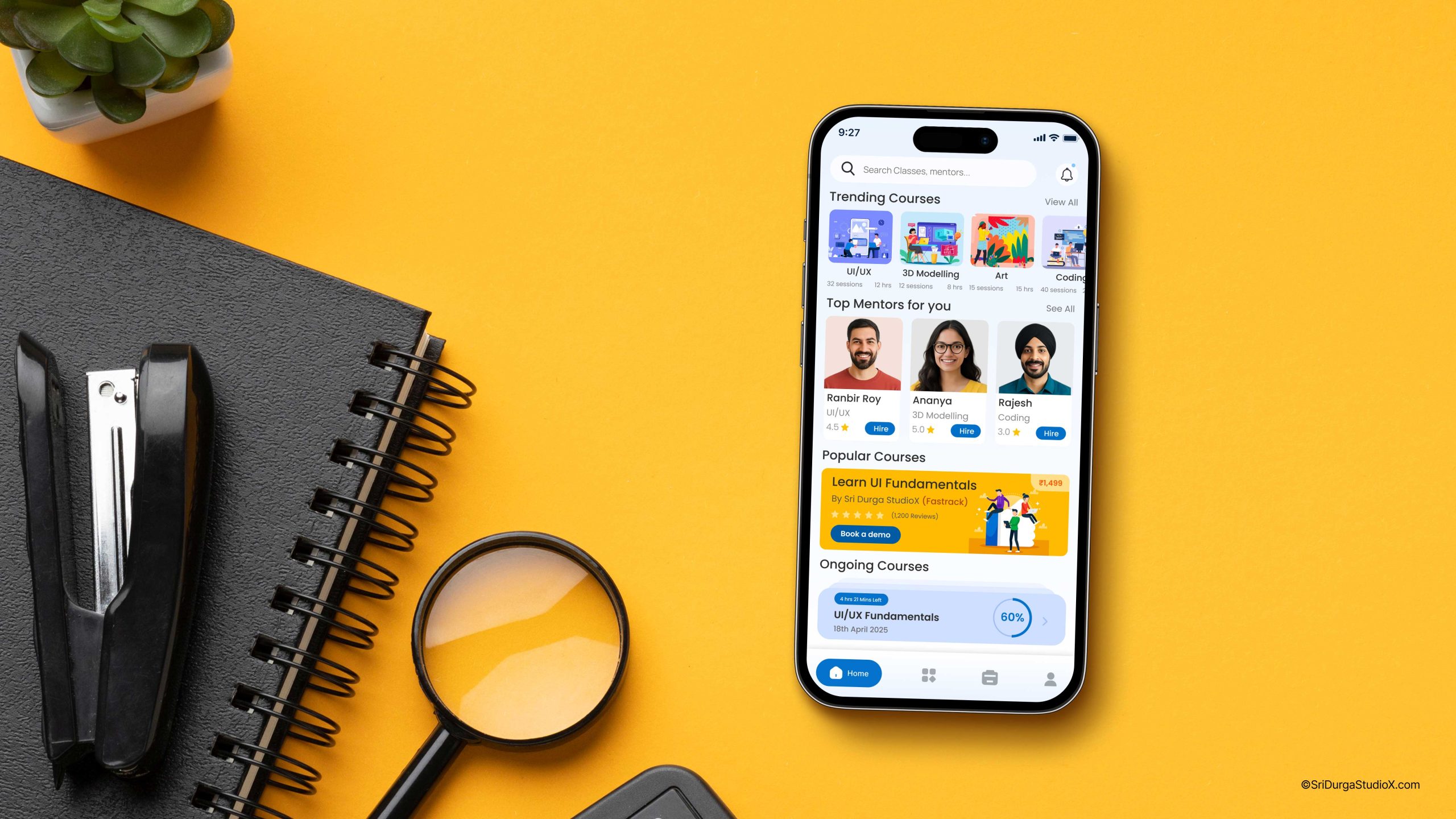 Gurugram Educational App Design - Sri Durga StudioX